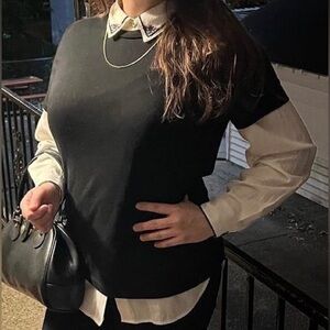 90s Vintage Jantzen Embroidered Floral Button Down White Cream M